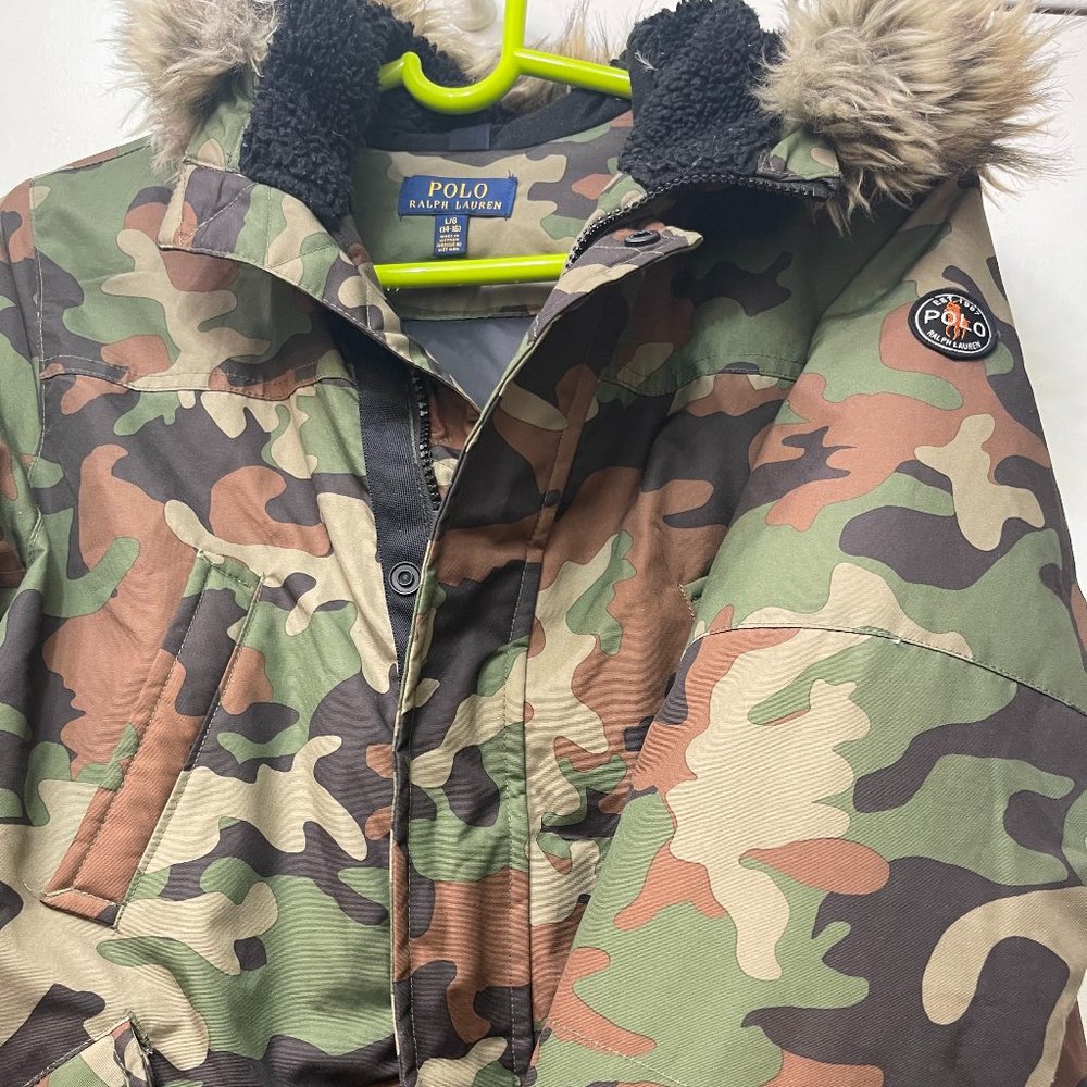 Camo water resistant, Big Kid winter Jacket